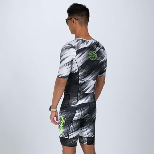 Zoot Traje de corrida masculino LTD Tri Aero Fz, manga curta, aerodinâmico, ciclismo, corrida, nataç