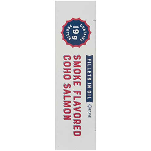 Bumble Bee Smoke Flavored Red Coho Salmon Fillets in Oil, 3.75 oz (Pack of 12) - 19g Protein - Skinless, Boneless - Great for Snacks & Recipes - Gluten Free