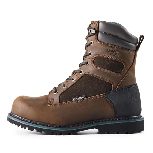 Work Boots for Men Heavy Duty Composite Toe 6"/8" Durable Crazy Horse Leather Waterproof Slip-Resistant Construction Industry Boots GJ3155-GJ32552