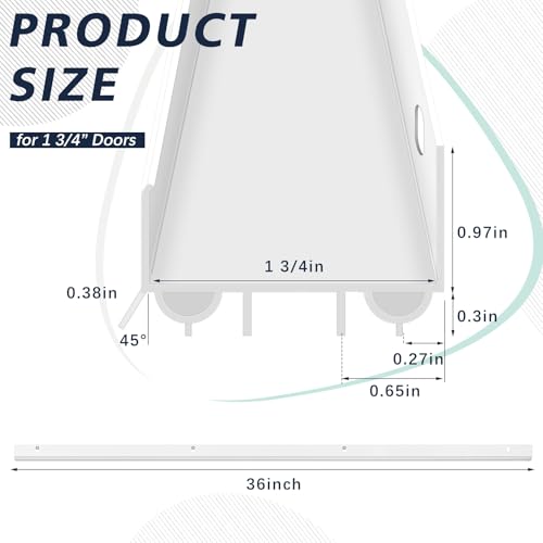 Lineshading 2 Sets Door Sweep Plastic PVC 1 3/4" x 36" Slide on Bottom Exterior Door Seal Strip for Weather Stripping Draft Stopper (White) by Lineshading - Image 2