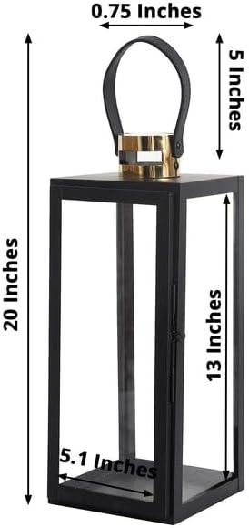 Miniatura 6 de Efavormart 20.0in - Centro de mesa de metal de acero inoxidable, faroles de vela para exteriores