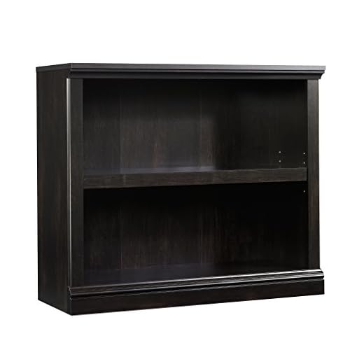 Sauder 2-Shelf Bookcase, Estate Black finish