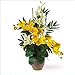 Double Phal and Dendrobium Silk Flower Arrangement in Yellow and Cream