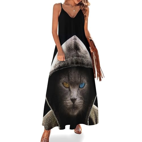 Robe maxi chat pour femme parfaite pour vos voyages d'été et journées plage