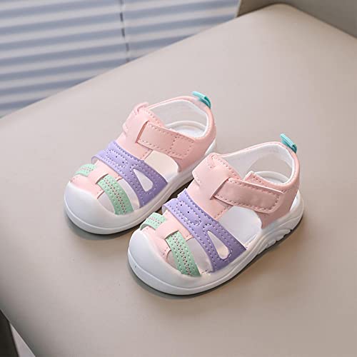 Infant Toddler Baby Girl Boy Sandals Premium Soft Anti-Slip Rubber Sole Shoes First Walkers Prewalkers (Pink, 6 Infant)4