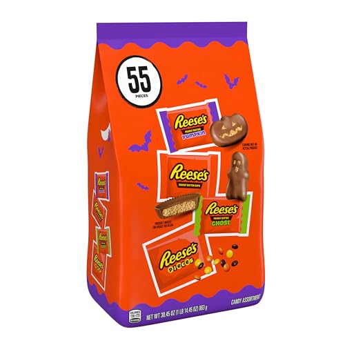 Reese's Assorted Peanut Butter Halloween Candy Bulk Variety Bag, 30.45 oz - image 4
