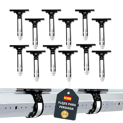 Fleje Persiana, Flejes Persianas Enrollables, Enganche Persiana Enrollable para Lamas Persianas PVC, Aluminio y Plástico. Repuestos Persianas. Packs de 4, 8 y 12 flejes.