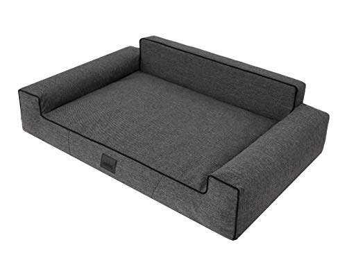 Panier moelleux pour chien Lit pour chien Canapé pour chien Noir 116 x 78 cm