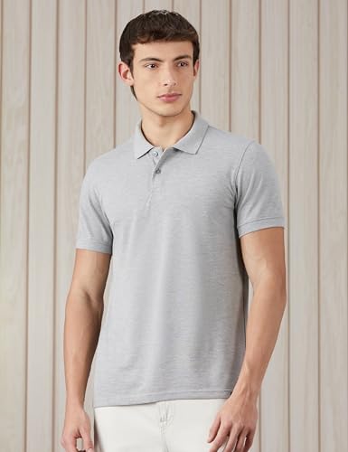 Image of Amazon Brand - Symbol Men's Cotton Rich Solid Polo Tshirt | Collar Tshirts | Half Sleeves | Plain-Regular Fit (Available in Plus Sizes and Combo Pack of 2)