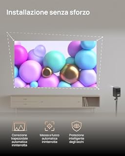 XGIMI MoGo 2 Pro (New) 1080P Proiettore portatile, con Supporto multi-angolo, Google TV con Netflix con Licenza, 430 Lumen ISO, 2 x Altoparlanti da 8W, Compatibile 4K, Autofocus,Wi-Fi, Bluetooth