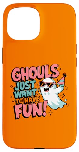 Custodia per iPhone 15 Ghouls Just Want to Have Fun – Cute Halloween Ghost Party De