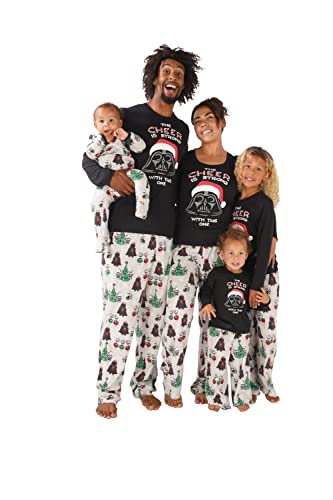 Nite Nite Munki Munki Men's LS Tee and Pant Jersey PJ Set, Star Wars Holiday, Small