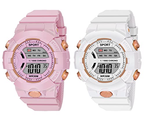 Image of Digital Unisex Watch (Multicolour Dial Multi Colored Strap)