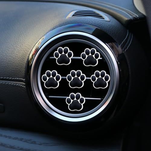 Image of Dog Claw Air Vent Clips, 6 Pcs Dog Claw Car Air Fresheners Vents Clips Diamond Car Interior Decor Bling Cute Car Accessories Car Decoration for Women, Automotive Air Fresheners (Black)