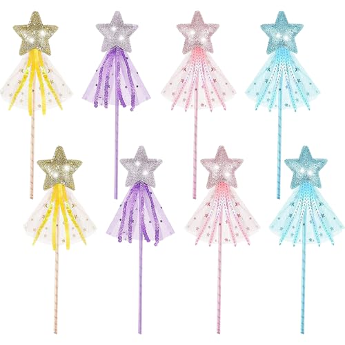 Ya en mundofriki.es: TRKETK 8 Piezas Varitas de Estrellas con Purpurina, Varita de Cuento de Hadas para Niñas Varita Mágica para Niños 11 Pulgadas Princesa Estrella de Hadas Varitas Mágicas para Fiestas Cosplay Cumpleaños