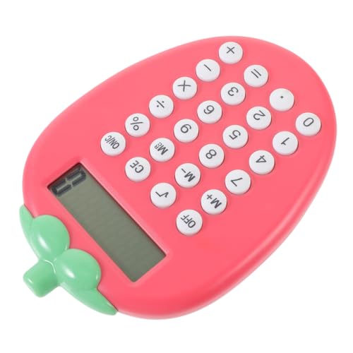 Uonlytech Calculator Cute Strawberry Design Portable Tabletop Calculator for Office School and Home Use Performs Addition Subtraction Multiplication and Division and Practical
