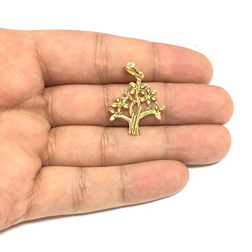 Pendentif arbre de vie plaqué or anti-ternissement argent 925 - 3
