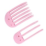 2pcs Wind Shaping Styling Combs for Fluffy Bangs, Instant No-Trace Hair Root Lifting Clips Easy High Crown Volume Volumizer Volumizing Tools for Women's Natural Voluminous Looks (Pink)