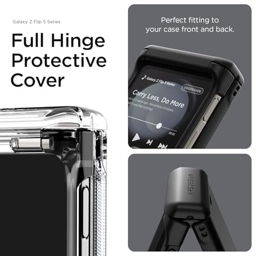 VRS Design Terra Guard Modern GO [Hinge Protection] designed for Samsung Galaxy Z Flip 5 case cover wallet [2 Card Holder Slot] - Marine Green