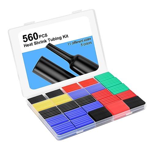 Balala Gaine Thermorétractable 2:1, Assortiment de tubes Thermoretractables, Revêtement adhésif, Thermorétractable Tube, Ruban Isolant et Gaine Retractable pour Fil Electrique de Connexion Câbles