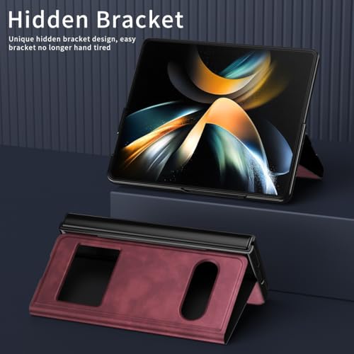 Étui Samsung Galaxy Z Fold 3 étui cuir mince antichoc marron