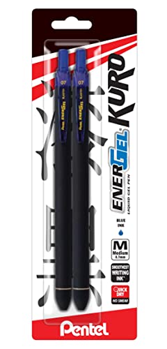Bolígrafo Pentel EnerGel Kuro Liquid Gel Azul 2 Pack miniatura 1