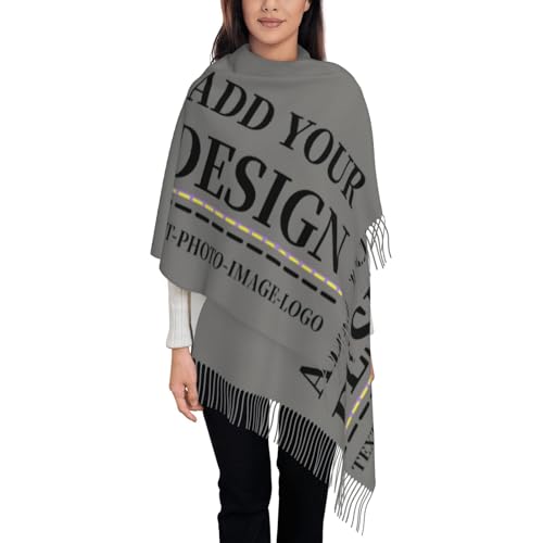Custom Scarfs For Women Personalized Winter Scarf Add Your Design Here For Halloween Gifts Cashmere Scarf