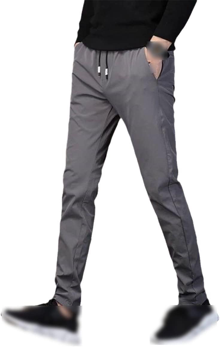 Roquorl Golf Trousers Quick-Drying Ultra-Thin Ice Silk Stretch Slim Pants Men's Soft Casual Sports Pants