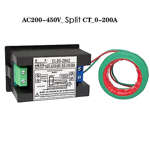 Volt ampèremètre jauge double affichage LED avec transformateur 200A