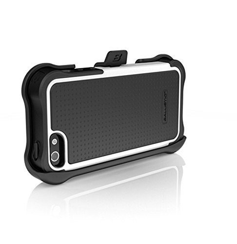 Ballistic Sx0945-M385 Maxx Case With Holster And Screen Protector For Apple Iphone 5/5S - Retail Packaging - Black/White #TOP5