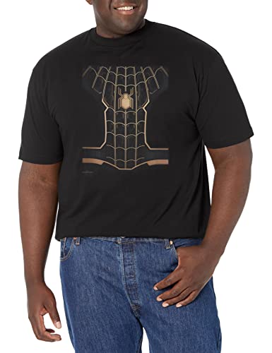 Marvel The Black Suit Spider-Man haut noir homme avec motif symbiote imprimé
