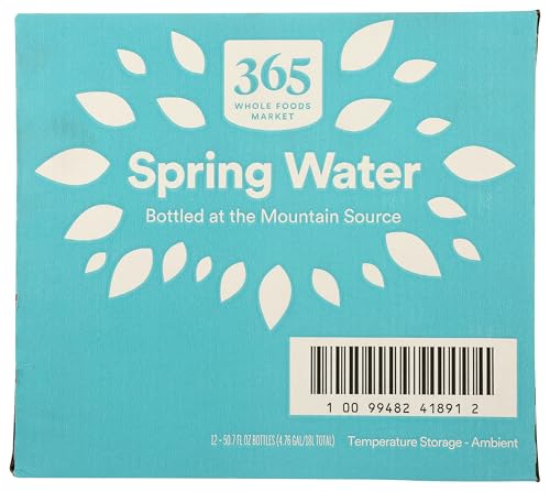 Image of 365 By Whole Foods Market, Water Spring Flat Cap, 50.7 Fl Oz, 12 Pack