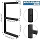 AKOZLIN 3-Ebenen Holzlagerungsregal Wandmontiertes Holzrohrregal Holzorganisator-Dienstprogrammregal Hochbelastbares Metall-Holzregal für den Innen- und Außenbereich, Schwarz (Pack of 4)