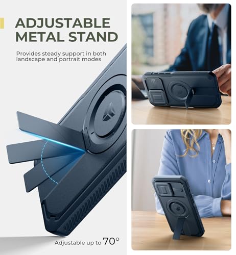 Coque iPhone 15 Pro Max contre les chutes avec cache objectif et écran protégé