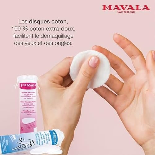 Mavala cotton pads - discos de algodão dupla face 80 peças