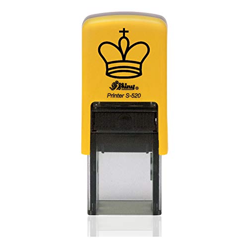 IMPACT2PRINT Shiny 520 Mini tampon rond en caoutchouc avec motif couronne pour enseignant Cover