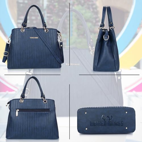 Image of WOMEN MARKS Women Pu HandBag with Detachable Adjustable Strap and Large Capacity