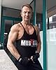 Muscle Alive Uomo Fitness sotto Maglie Sportive Canotta Bodybuilding Palestra Allenarsi Stringer Vest MA Nero XL #5
