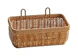Wall Hanging Storage Basket, Container Decorative Flower Basket, Hand Woven Kitchen Hanging Container Decorative (28 * 16 * 13cm)