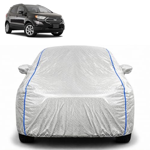 Image of Waterproof Car Cover for Ford Ecosport | All Weather Protection | UV Resistant & Dustproof | Soft Cotton Lining to Prevent Scratches | Triple Stitched with Mirror Pockets & Elastic Hem