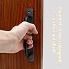 Piutouyar 2 Pack Aluminum Alloy Sliding Barn Door Handle, 128mm / 5 Inch Hole Center Gate Door Handle, Closet Door Pulls with Plate for Kitchen, Cabinet, Bathroom, Closet, 5.9 Inch Long(Black)