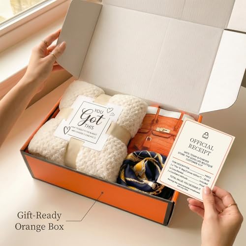 Set de regalo tote canvas naranja lujo 5 piezas miniatura 2