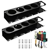 ZYETGH Dosenhalter für Sprühflaschen, 2 PCS Spraydosenhalter Sprühflaschenregal mit 5 Löchern und 6 Schlitzen Sprühdosenhalter Druckluft Werkzeug Zubehör für Garage Geschäft und Zuhause