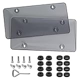 2 Pcs License Plates Cover Unbreakable Design,Fits All Standard 6x12 Inches License Plates,Protect Y