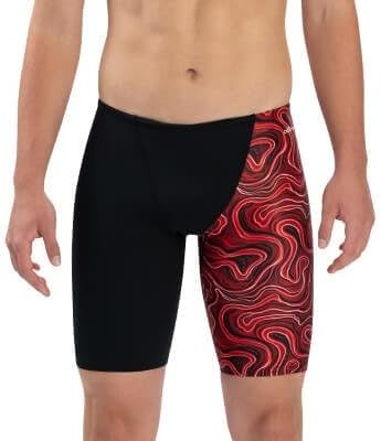 Dolfin Men's Asymmetrical Red Jammer - Tsunami Collection