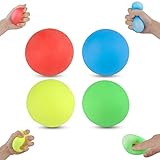 DAWRIS 4 Stück Stressball, Anti Stress Kinder Ball Squeeze Ball Anti-Stressbälle zum Kneten Massagebälle Handtrainer Sensorische ADHD Spielzeug Geschenk, für Angst Reizbarkeit Spannung Wut Stress
