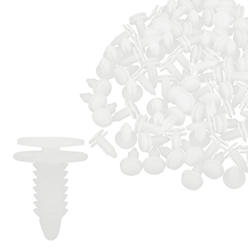 Black Friday - 70% OFF uxcell 100 Pcs 7.5mm White Door Panel Clip Rivet Retainer Clips 6503709 for Chrysler
