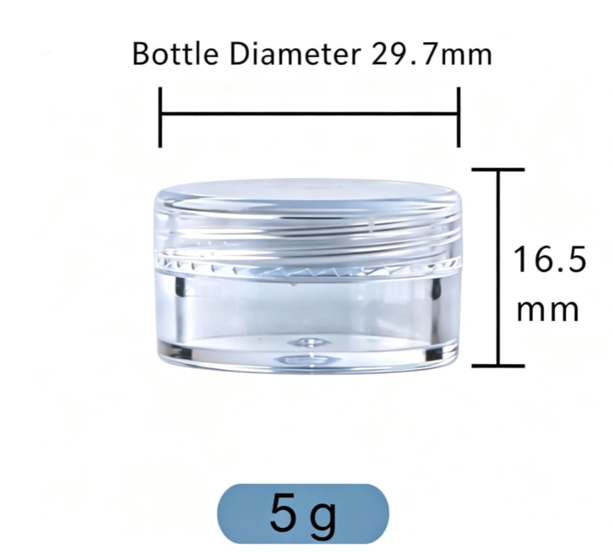 20Pcs Travel Containers with Lids, 5ml Clear Jars