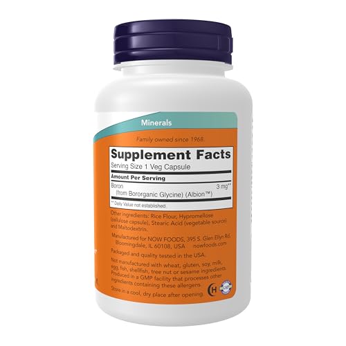 Now Foods Boron 3 Mg - 250 Capsules