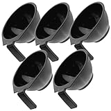 CLISPEED Tazón para Mezclar Tinte de Cabello Negro 5 Piezas para Peluquería Asa, Cuencos Grandes para Coloración Profesional, Apto para Tintes y Cuidado DIY en Salón de Belleza